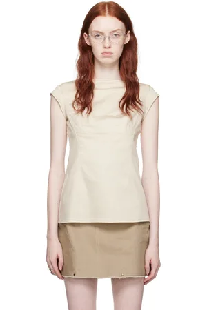 Elena Velez Beige Cap T-Shirt