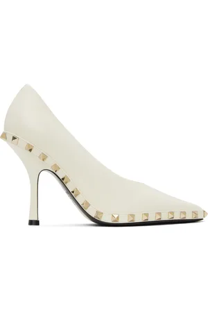 VALENTINO GARAVANI Off-White Rockstud Heels