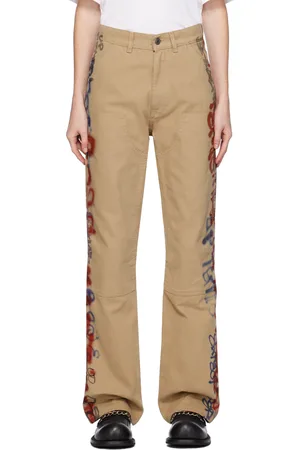 MARTINE ROSE SSENSE XX Brown Graffiti Trousers