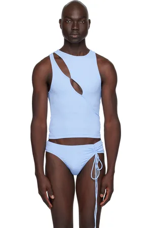 K.NGSLEY Blue Cutout Swim Top