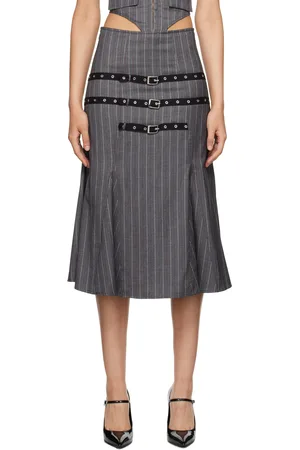 Miaou Gray Gaudi Midi Skirt