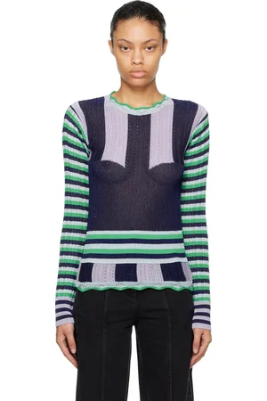 HENRIK VIBSKOV Blue & Purple Block Sweater