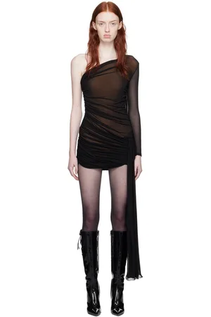 DION LEE Black Hosiery Minidress