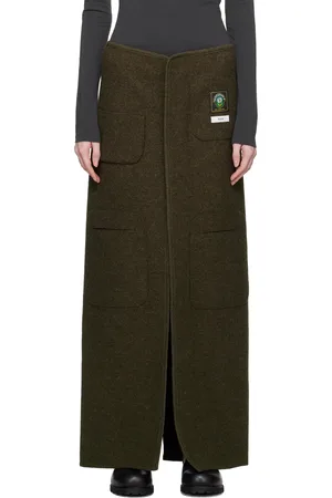 RIER Khaki Utility Maxi Skirt