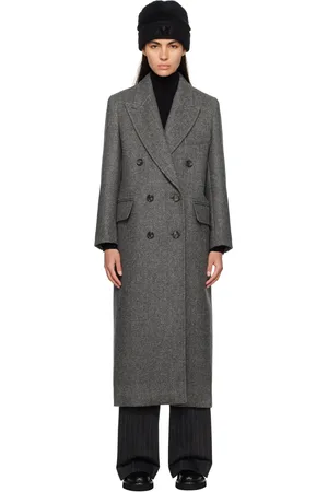 A.P.C. Nicolette brushed single-breasted coat - Grey