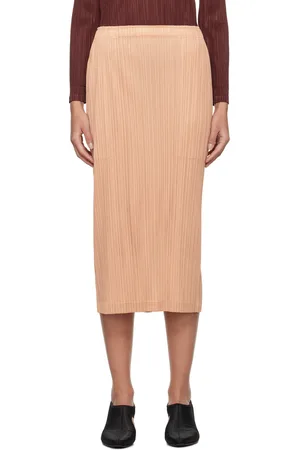 PLEATS PLEASE ISSEY MIYAKE Beige Monthly Colors October Maxi Skirt