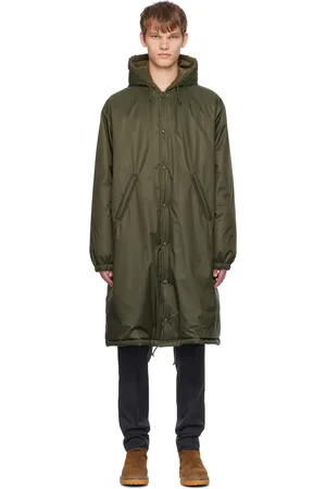 UNDERCOVER Green Press-Stud Down Jacket