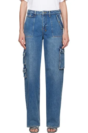 KSUBI Blue Low Rider Stealth Cargo Jeans