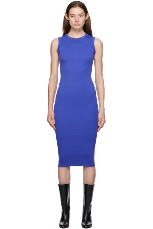 Flore Flore SSENSE Exclusive Blue Esmé Midi Dress