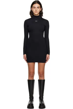 OFF-WHITE Black Off Stamp Sleek Minidress