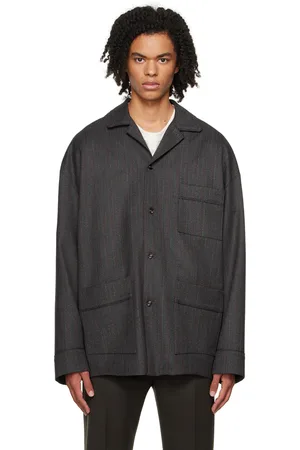 Bottega Veneta Gray Chevron Jacket