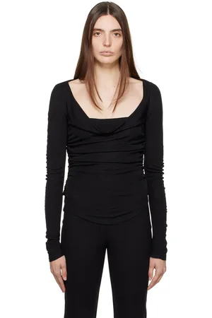 Staud Black Solana Long Sleeve T-Shirt
