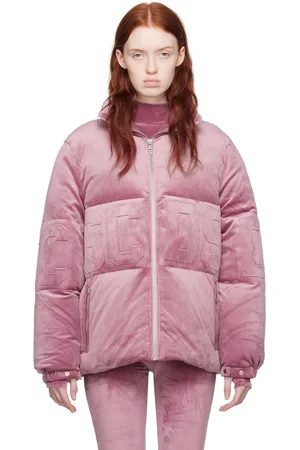 GCDS Pink Embossed Down Jacket