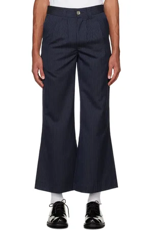 Glass Cypress Navy Pinstripe Trousers
