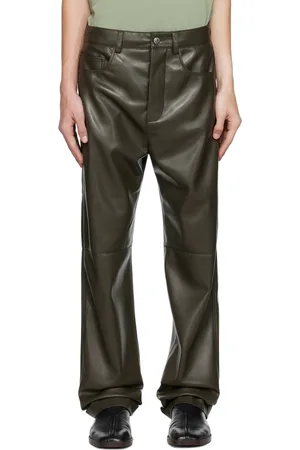 Nanushka Gray Aric Vegan Leather Pants