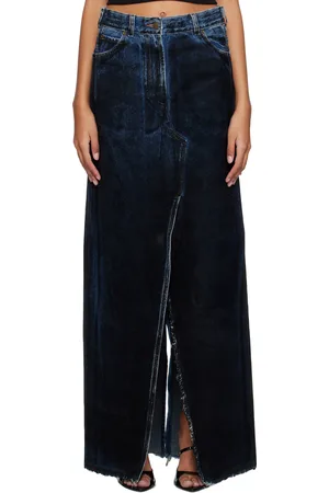 DARKPARK Blue & Black Emma Denim Maxi Skirt