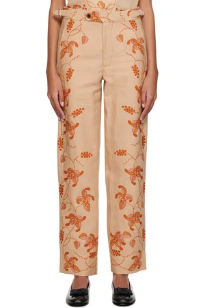 BODE Pink Bougainvillea Trousers