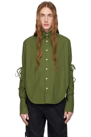 Carlota Barrera Green Drawstring Shirt