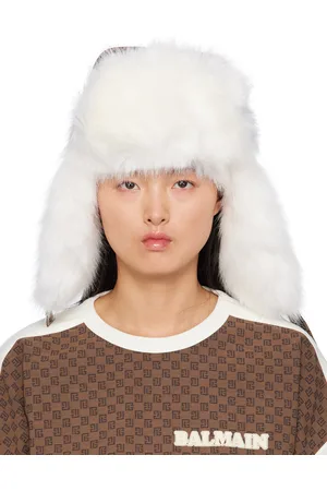 Balmain Brown Mini Monogram Hat