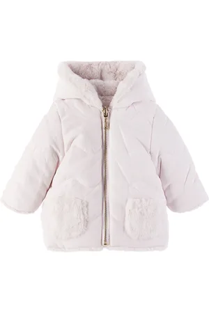 Tartine Et Chocolat Baby Pink Waterproof Reversible Puffer Jacket