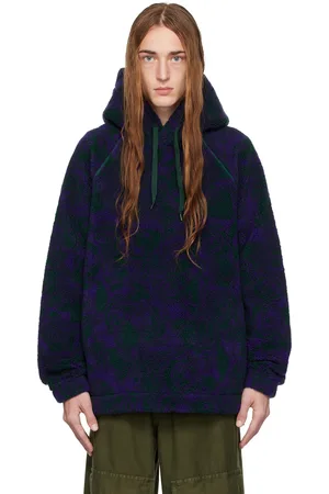 Burberry Purple & Green Rose Print Hoodie