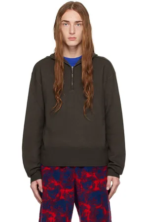 Burberry Khaki Half-Zip Hoodie
