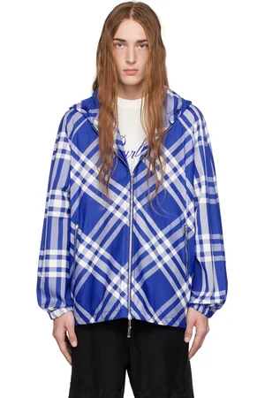 Burberry White & Blue Check Jacket