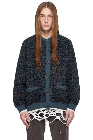 UNDERCOVER Blue Leopard Cardigan