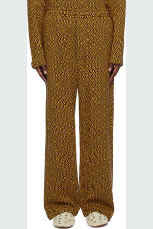 BODE Yellow & Navy Crescent Trousers