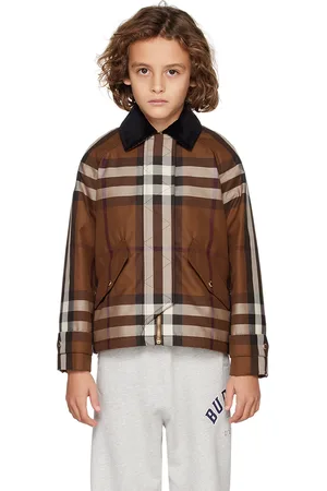 Burberry Kids Brown Check Jacket
