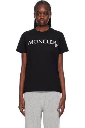 Moncler Black Embroidered T-Shirt