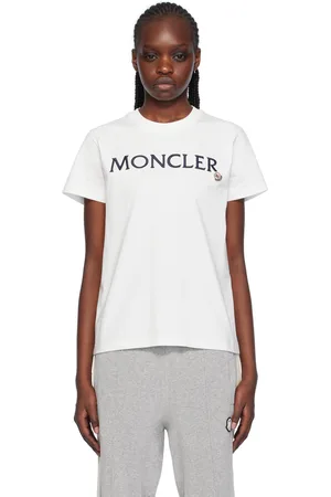 Moncler White Embroidered T-Shirt