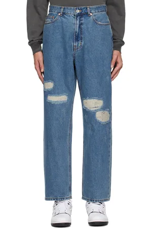 UNIFORM Indigo Distressed Jeans