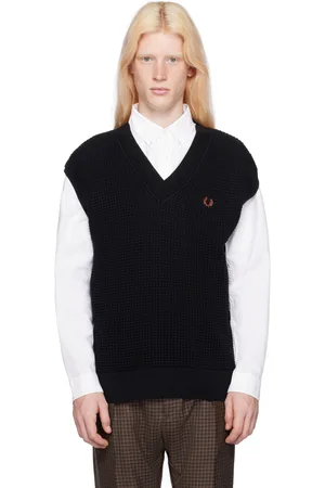 Fred Perry Black V-Neck Vest