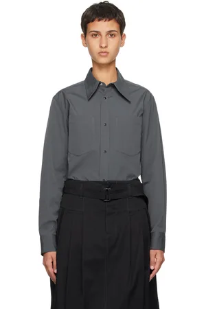 LEMAIRE Gray Pointed Collar Shirt