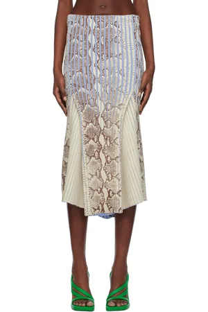 Stanley SSENSE Exclusive Off-White & Blue Midi Skirt
