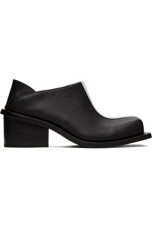 FIDAN NOVRUZOVA SSENSE Exclusive Black & White Fonda Chunky Heel Mules