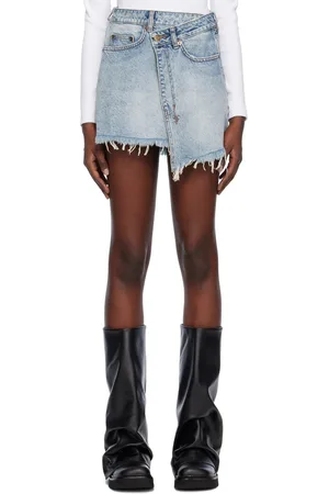KSUBI Blue Rap Miniskirt