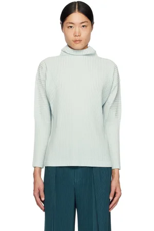 Issey Miyake Blue Dolman Sleeve Turtleneck