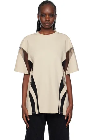 MUGLER Beige Illusion T-Shirt