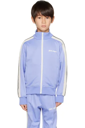Palm Angels Kids Blue Printed Track Jacket