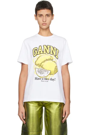 Ganni White Lemon T-Shirt