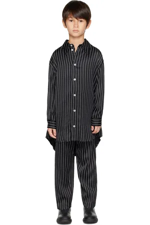Maison Margiela Kids Black Striped Shirt