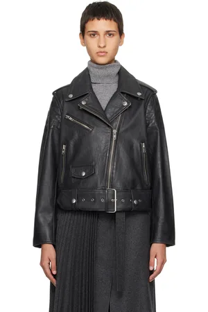 Stand Studio Black Icon MC Biker Leather Jacket