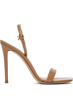 Gianvito Rossi Beige Ribbon Stiletto Heeled Sandals