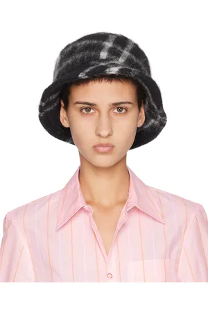 Marni Black Plaid Bucket Hat