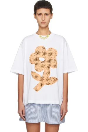 Marni White Wordsearch Flower T-Shirt