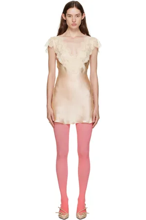 PRISTINE Beige Tristessa Minidress