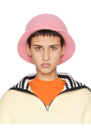 Marni Pink Brushed Alpaca Bucket Hat