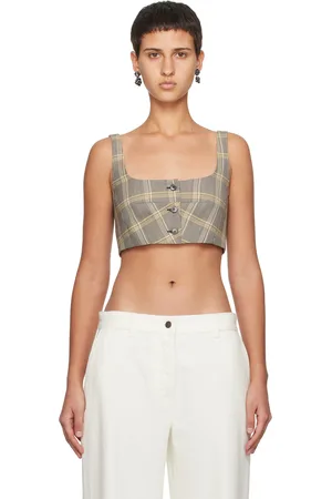 Marni Brown Check Tank Top